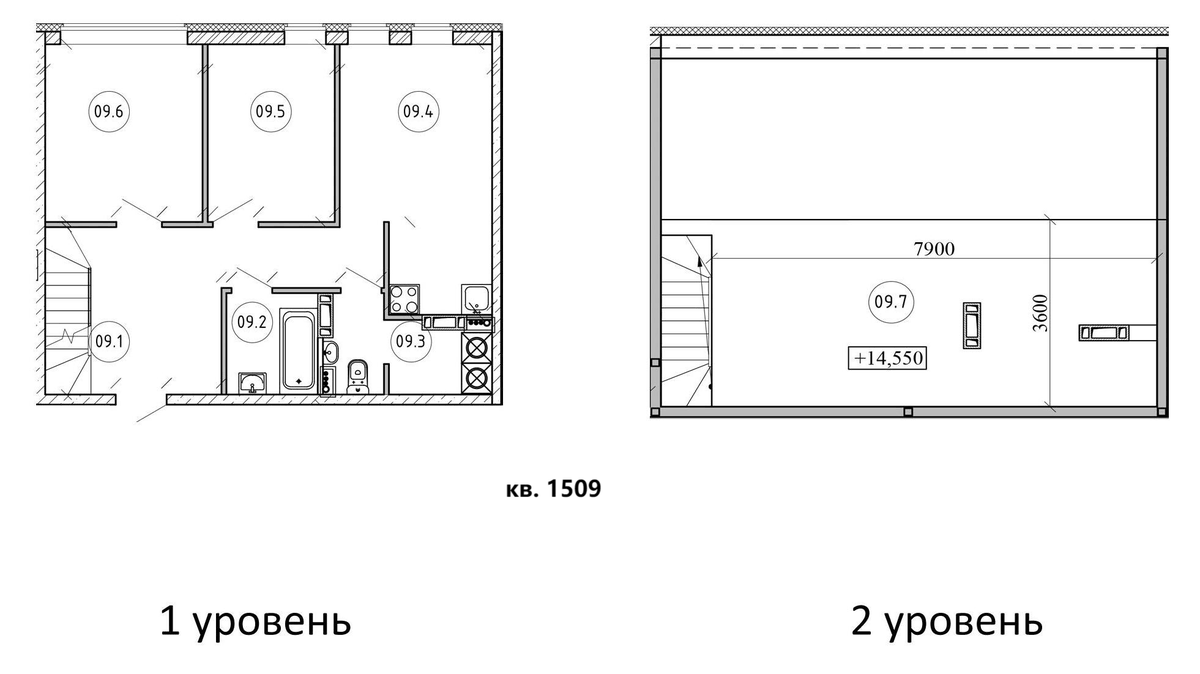 Планировка двухкомнатная 87.24 м² в ЖК «Атмосфера Выборга», корпус 1