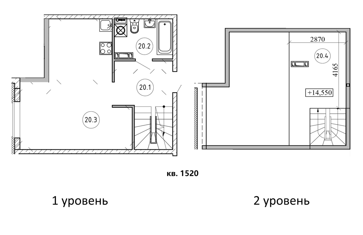 Планировка Студии 53.69 м² в ЖК «Атмосфера Выборга», корпус 1