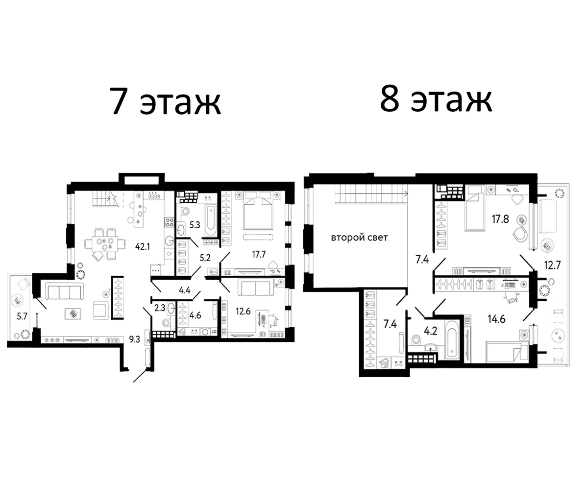 Планировка 5Е-к.кв 161.56 м² в ЖК «Коллекционер», корпус 1