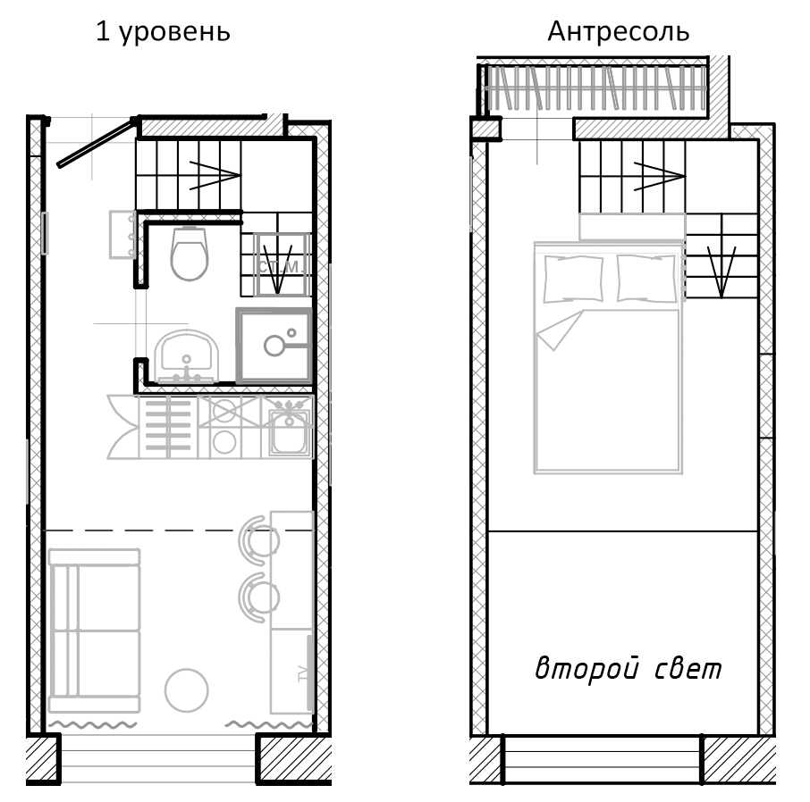 Планировка Студии 28.2 м² в ЖК «Апарт-комплекс Культ Отважных», корпус 1