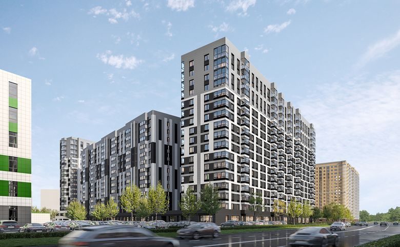 М36 — Фасад с вентилируемым керамогранитом и коммерцией на первых