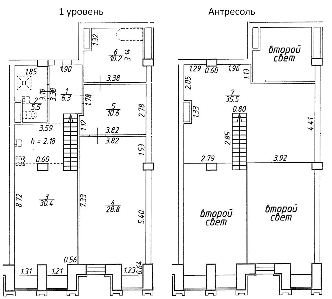 Планировка евротрёшка (3Е) 127.3 м² в ЖК «Светлановский 45», корпус 1