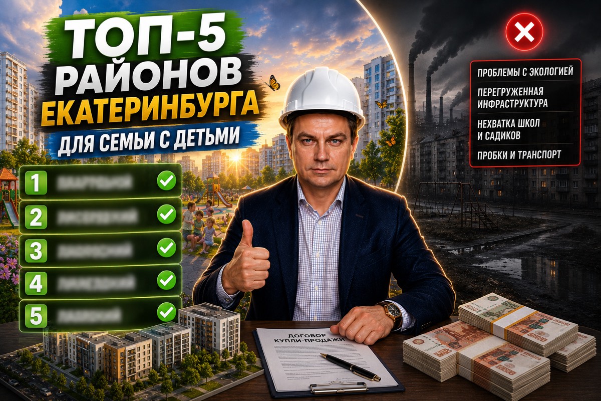 Топ-5 районов Екатеринбурга для семьи с детьми — школы, зелень, дворы без машин