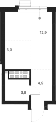Планировка Студия, 26,4 м² в ЖК Атлас Ауро