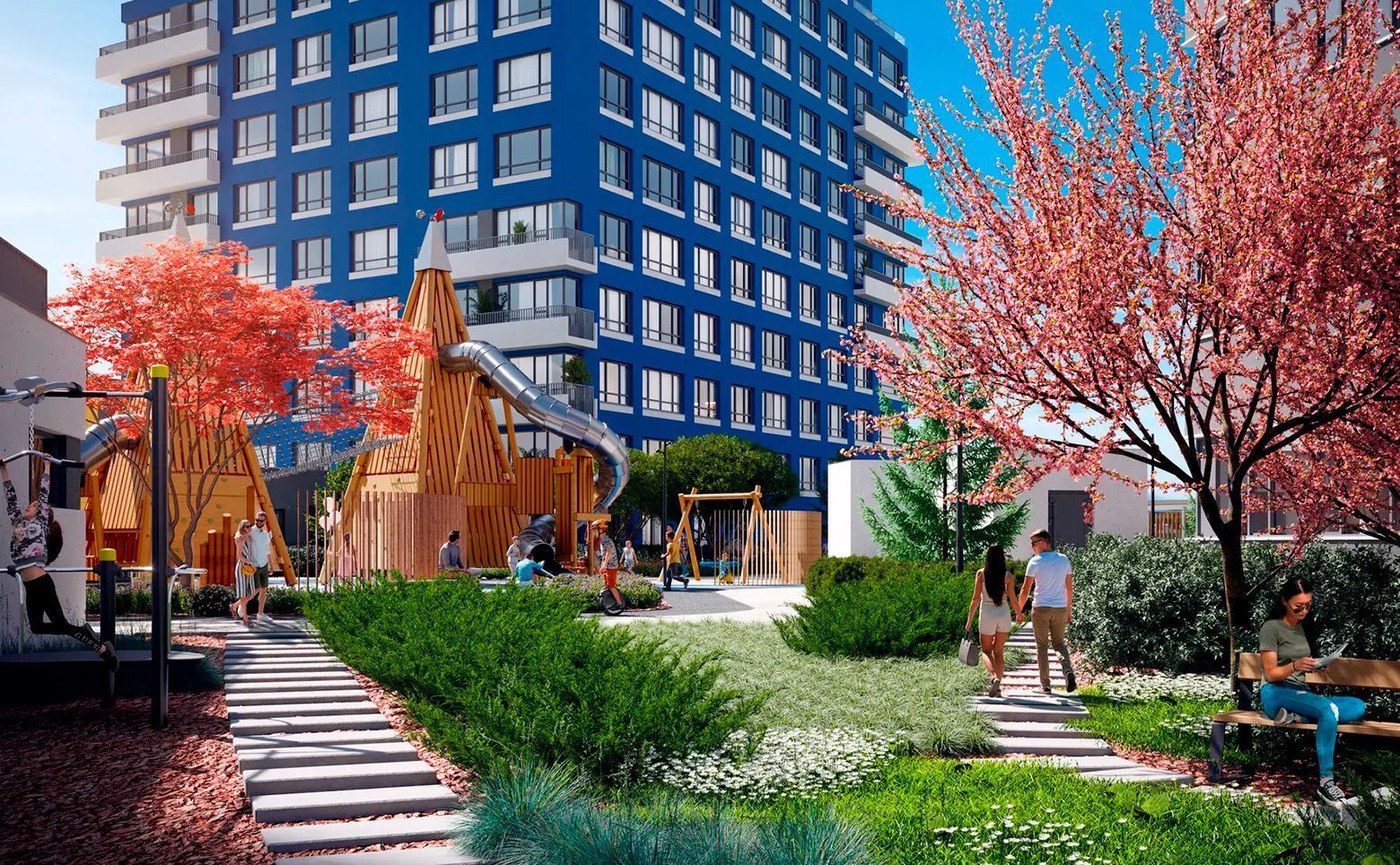 ЖК Repin Towers Атомстройкомплекс: территория