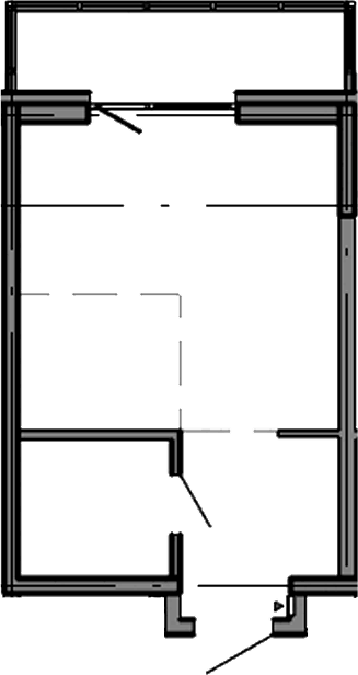 Планировка Студия, 27.7 м² в ЖК Солнечный