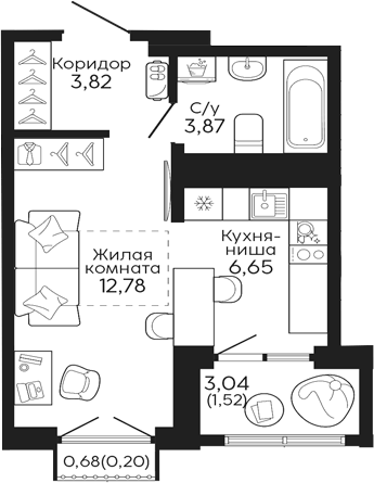 Планировка в ЖК Тихий центр